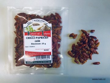 Chilli papričky celé 25 g
